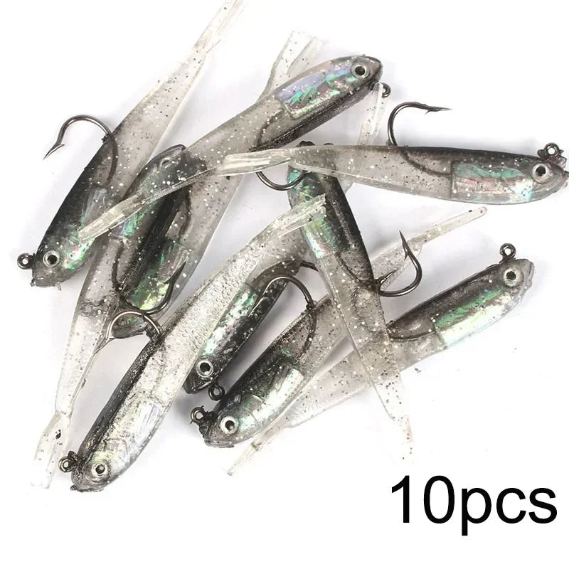 Soft Bait Fish Swimbait Fork Tail With Hook& Without Hooks Fishing