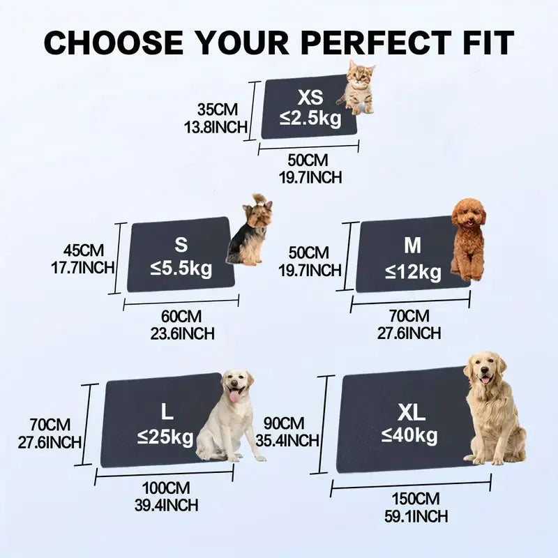 Dog Pee Pad Reusable Washable Dog Urine Mat Car Seat Floor