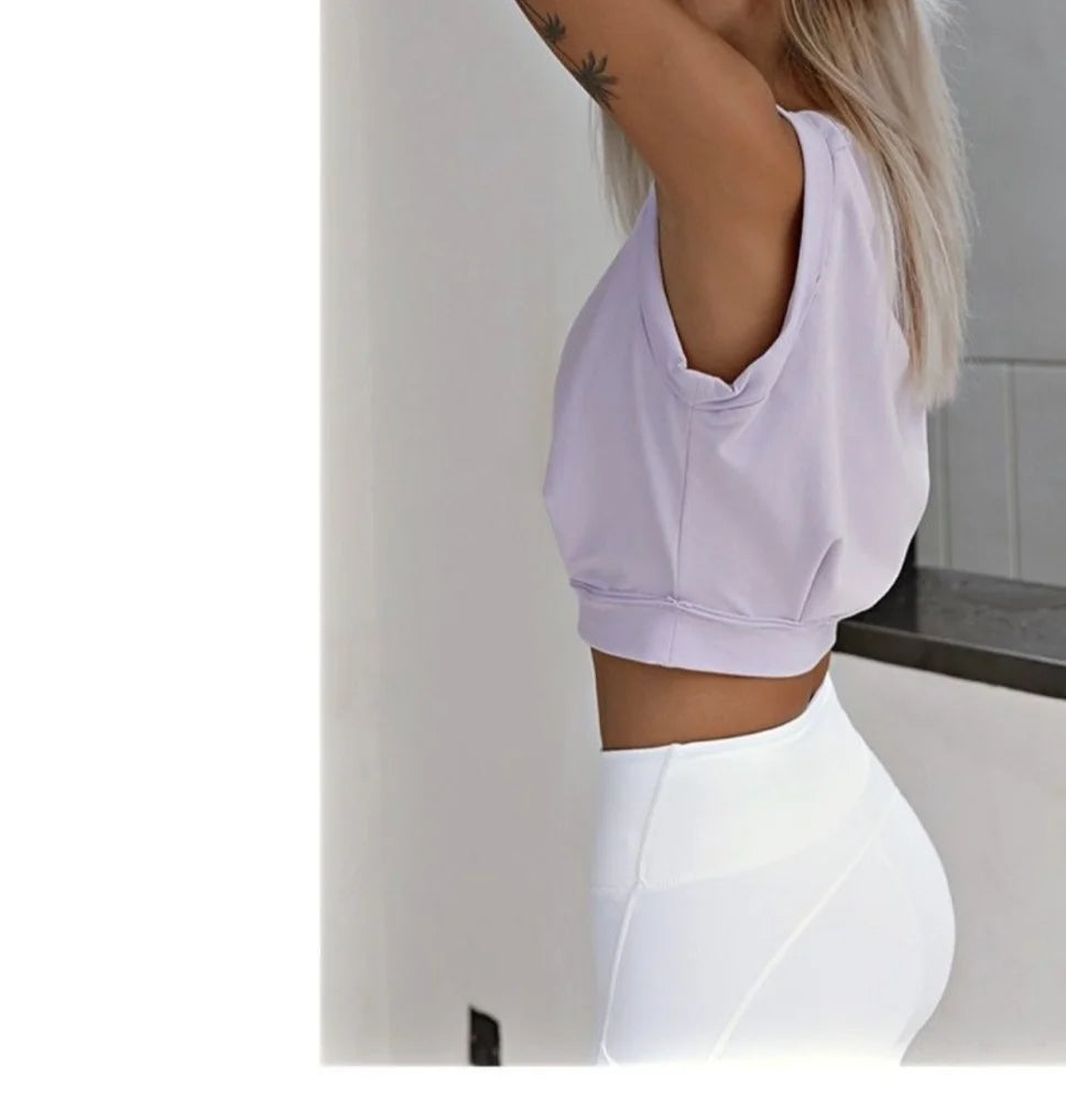Sports sleeveless vest T-shirt women
