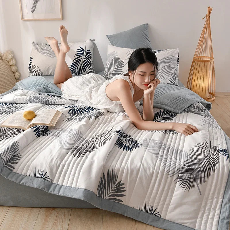 Duvet for Summer Double Bed Linen Quilted Bedspread 150X200