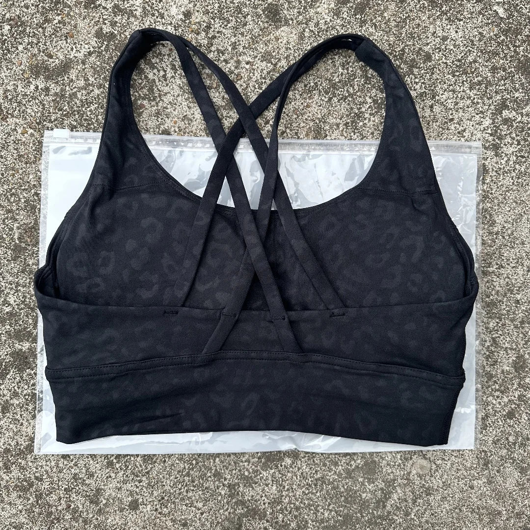 Solid Color Women Cross Back Fitness Underwear Soft Fitness