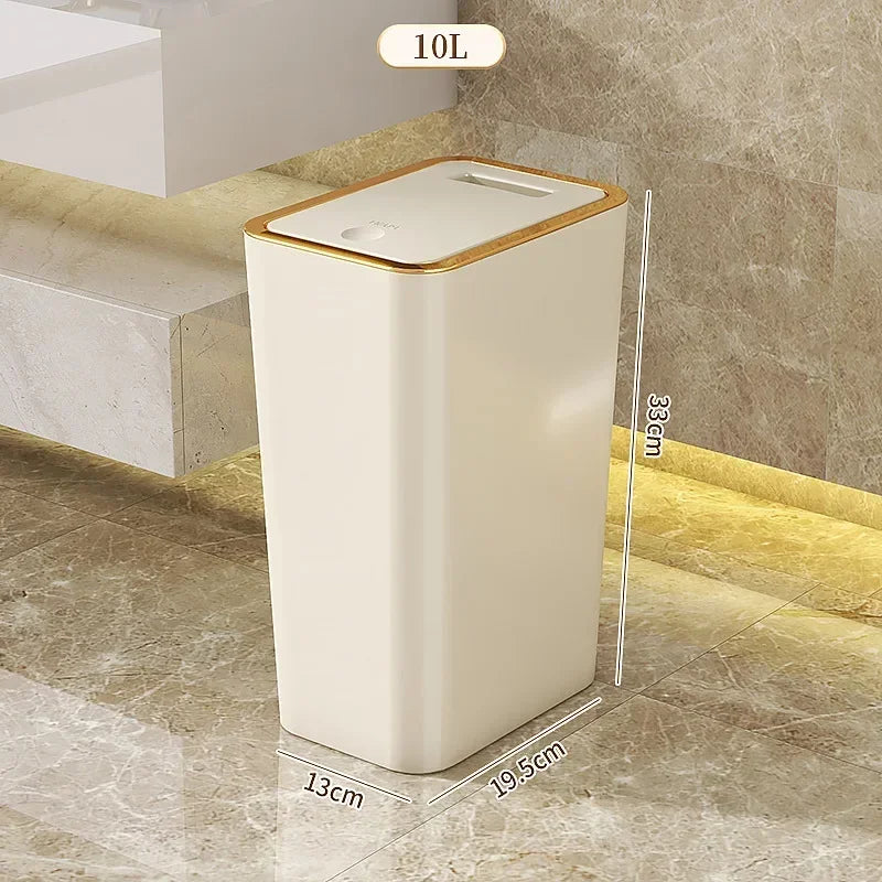 10L Odor Proof Trash Can with One-Touch Modern