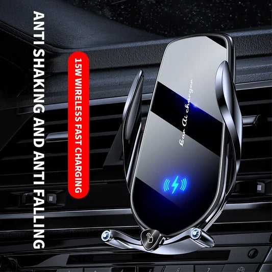 Car Phone Holder 15W Wireless Fast Charger Magnetic