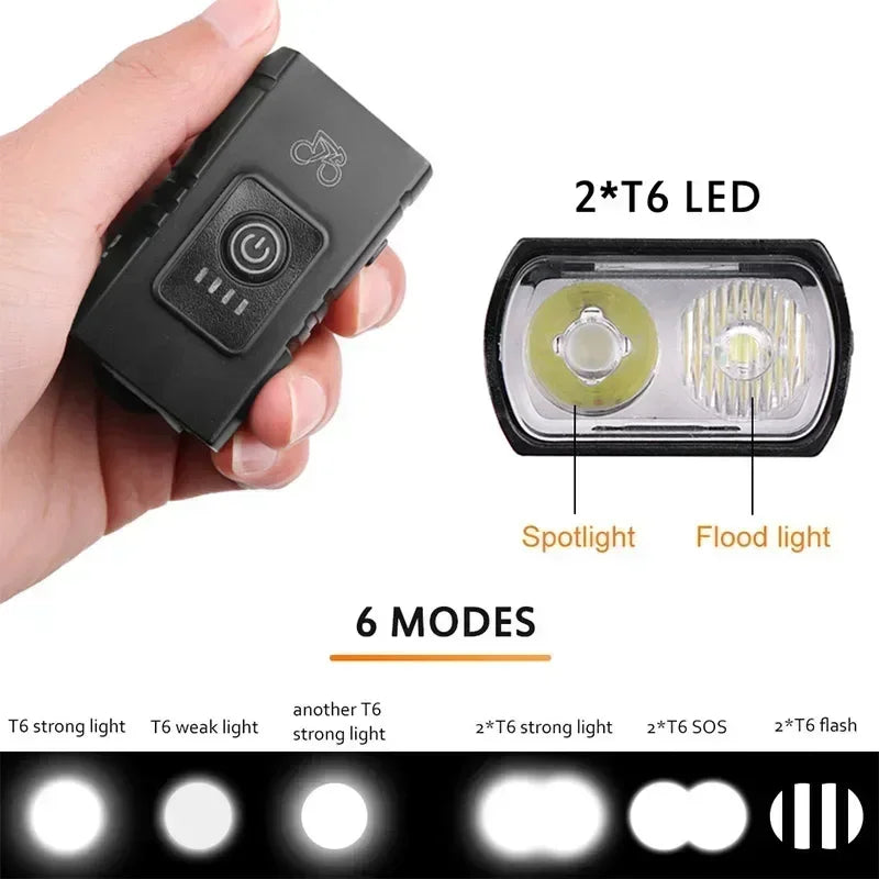 Cycling Light Super Bright Bicycle Front Light Rechargeable
