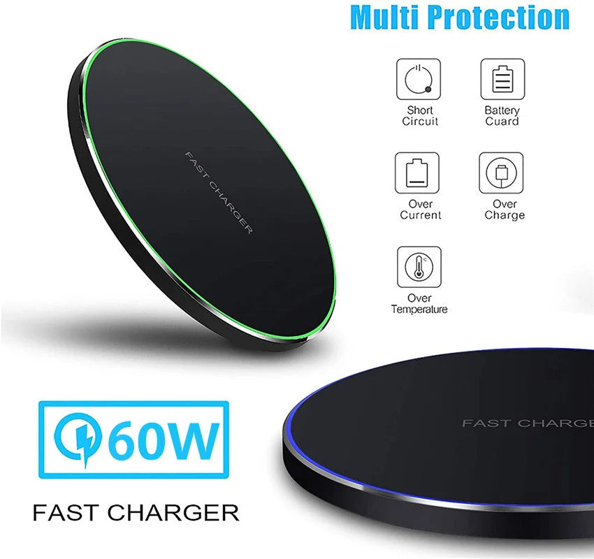 60W Wireless Charger Fast Charging Pad For Huawei
