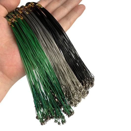 Anti Bite Steel Fishing Line Steel Wire Leader With Swivel