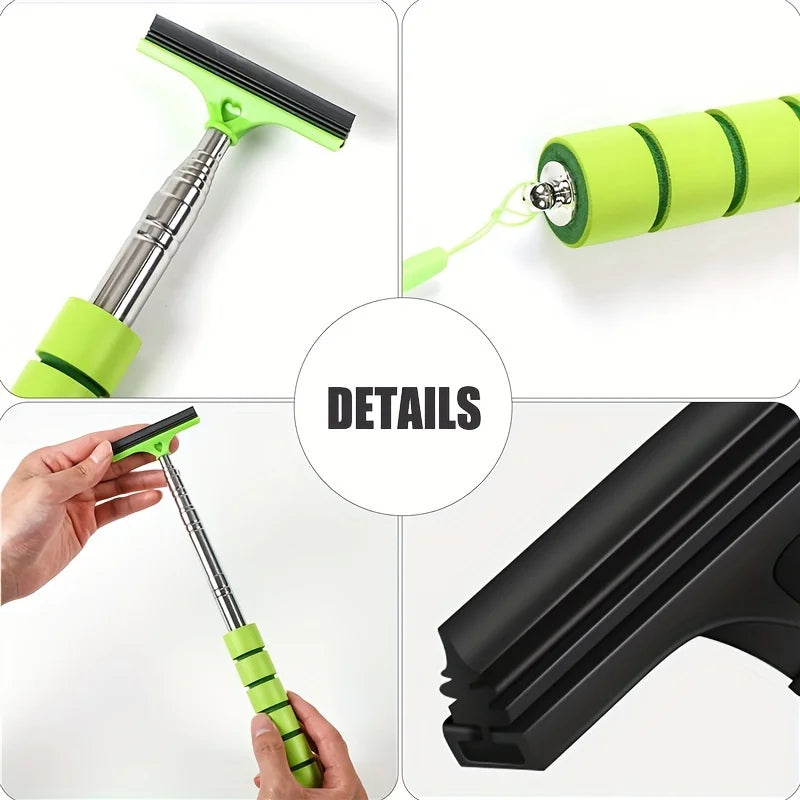 1pc Retractable Windshield Wiper Car Rearview Mirror Wiper