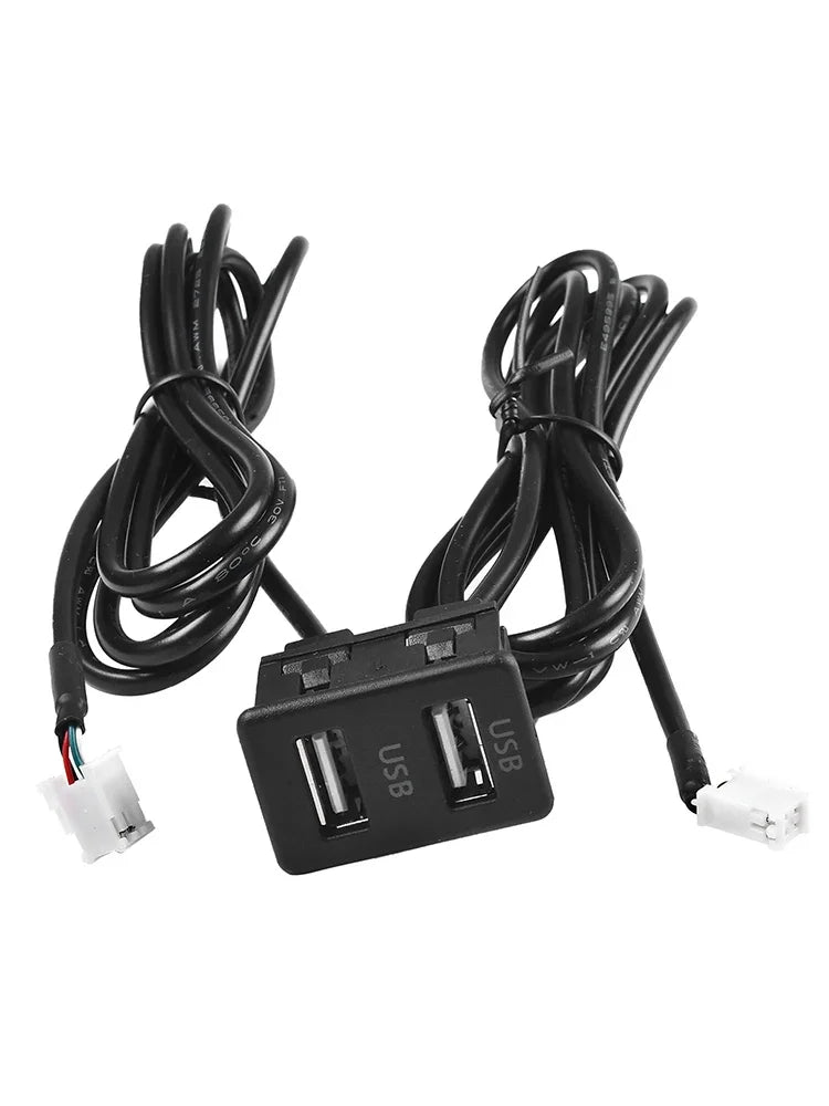 Auto Dashboard USB Socket Dash Mount Dual