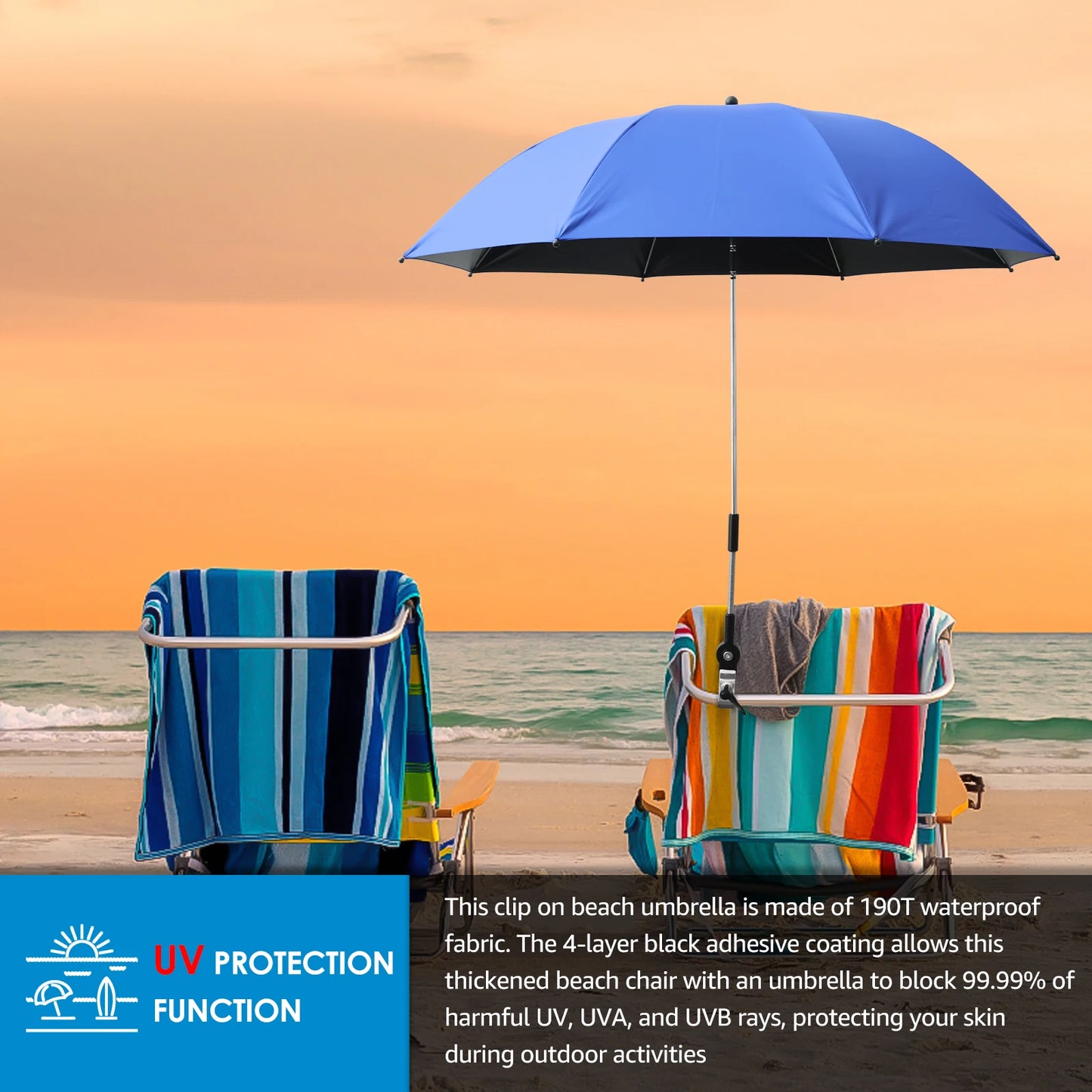 Beach Umbrella Adjustable Shade Umbrella Outdoor