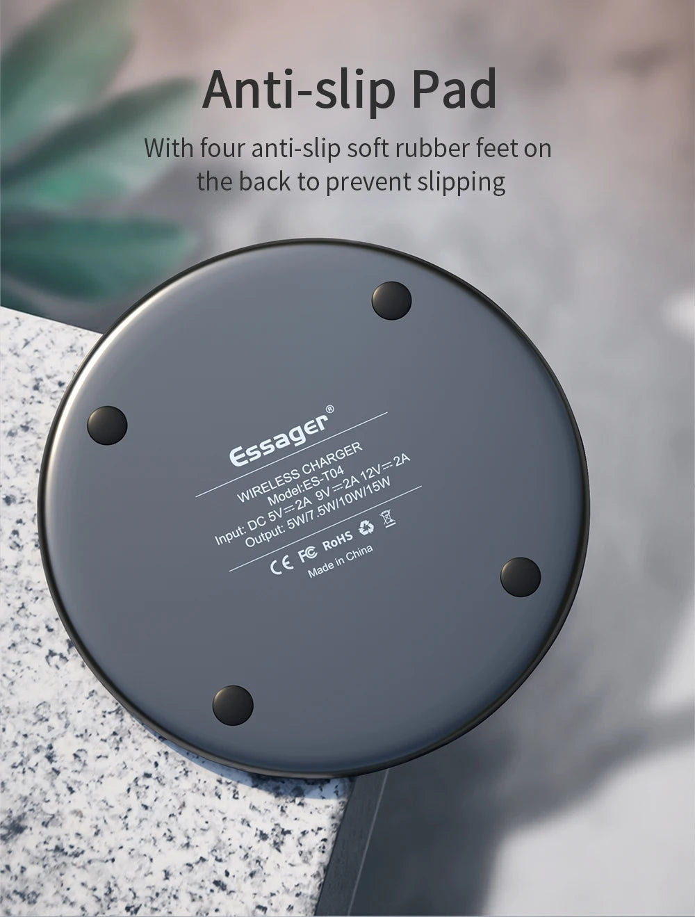 Essager 15W Qi Wireless Charger Fast Wireless Charging