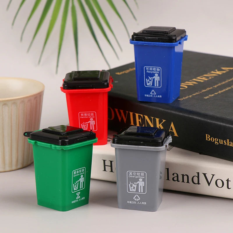 1:12 Dollhouse Mini Trash Can Garbage Truck Cans