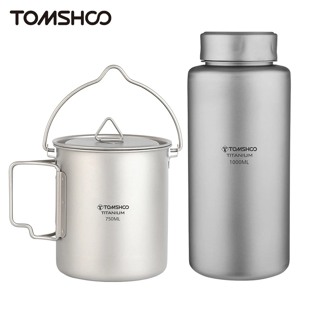 1L Titanium Fles Lekvrij Enkellaags Sport Waterfles 750ml Potbeker