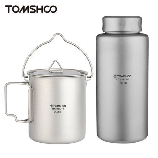 1L Titanium Fles Lekvrij Enkellaags Sport Waterfles 750ml Potbeker