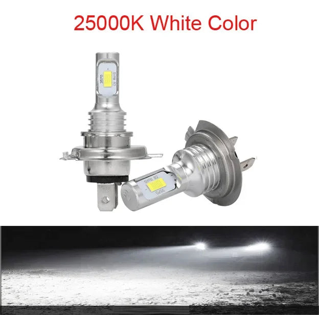 2Pcs H7 H4 Led Super Bright CSP Car Fog Light Bulbs