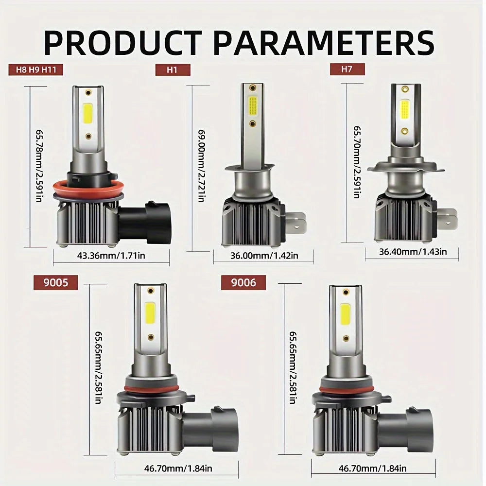 9005/HB3 9006/HB4 H4 H7 H11 LED Bulb Headlight high low Beam