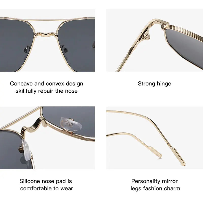 Women's Sunglasses 2025 Luxury Metal Trendy Glasses