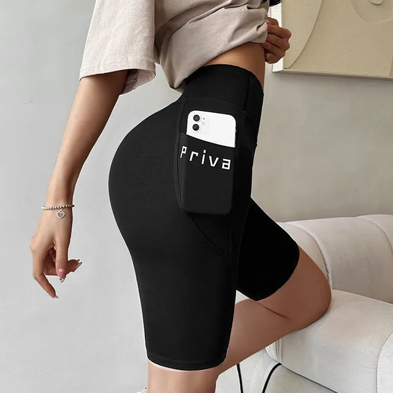 Women Yoga Sports Shorts High Waist Fitness