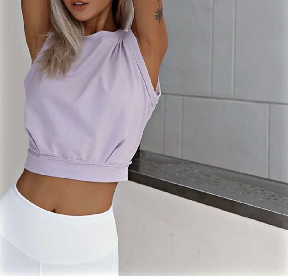 Sports sleeveless vest T-shirt women
