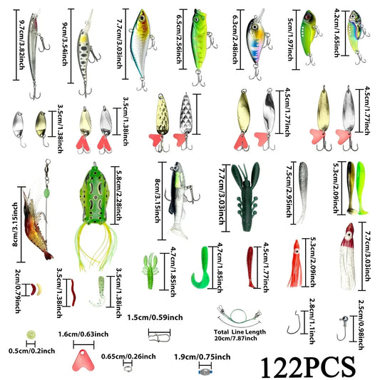 133/83pcs Fishing Lures Kit for Topwater