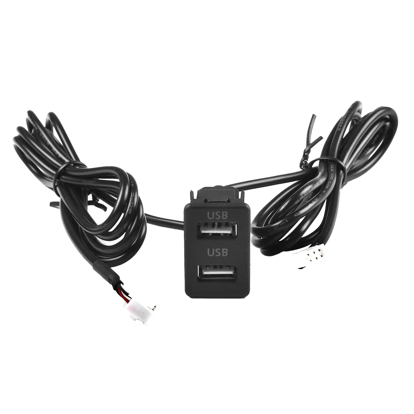 Auto Dashboard USB Socket Dash Mount Dual USB Port Panel