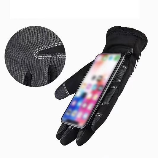 Cycling gloves for warmth, winter skiing, men's and women's cold and waterproof