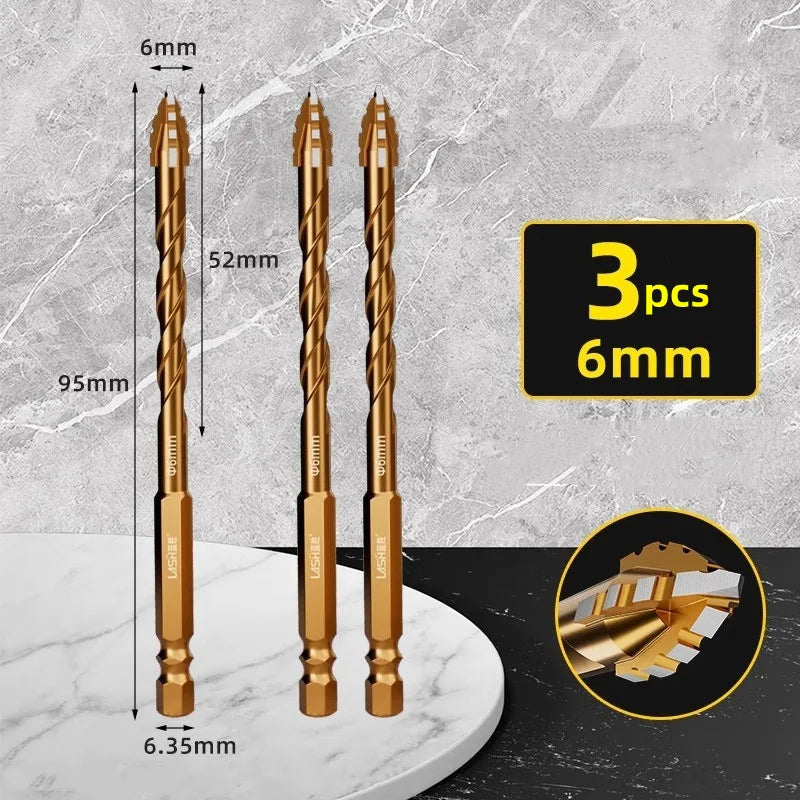 Upgraded four-edged sawtooth drill bit for tile drilling and concrete special electric drill ultra-high hardness drill bit