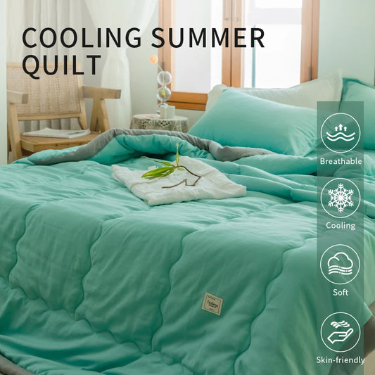 2025 New Japanese Polyester-Cotton Quilted Summer Duvet -