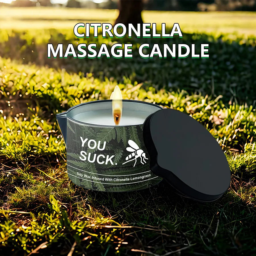 1pcs Citronella Scented Candle,Massage Oil Candle