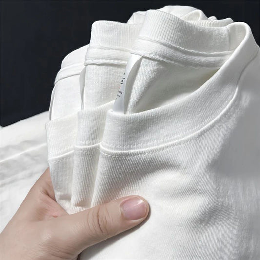 Men T Shirt Summer Cotton Tops Women Solid Color