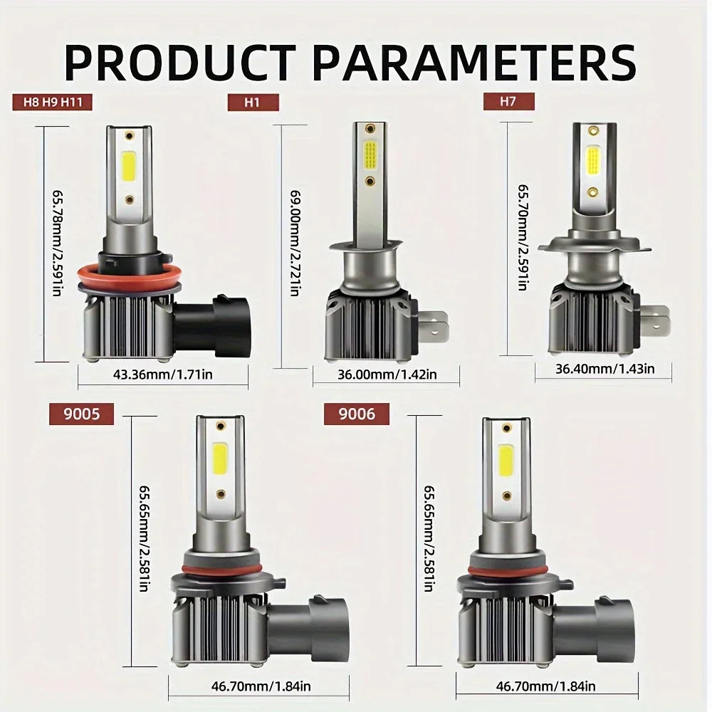 9005/HB3 9006/HB4 H4 H7 H11 LED Bulb Headlight high low Beam