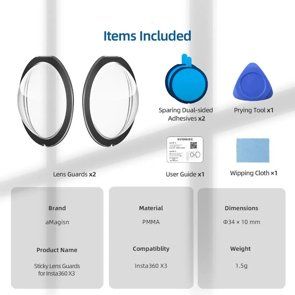 For Insta360 X3/X2 Sticky Lens