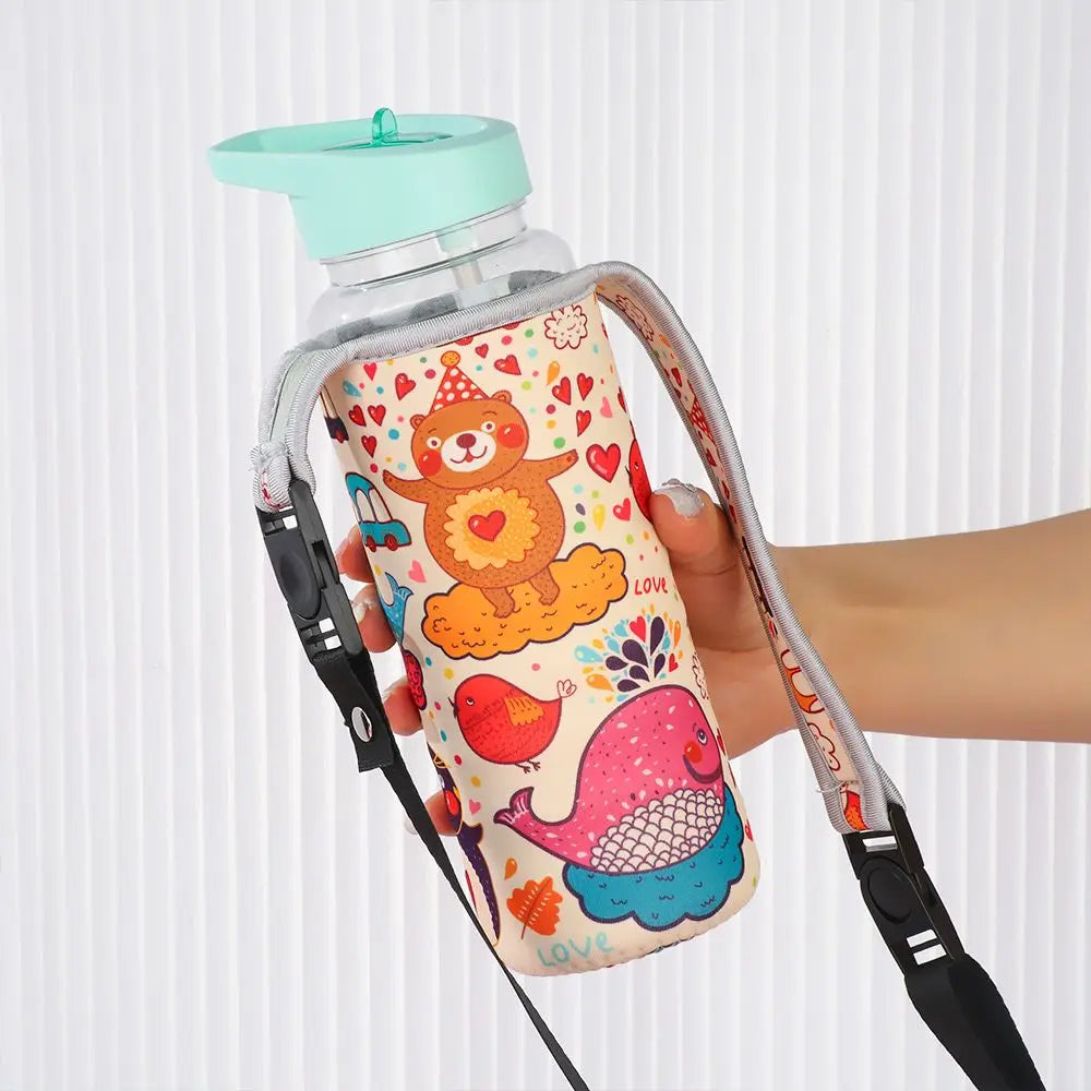 1Pcs Sport Water Bottle Cover Case with Shoulder