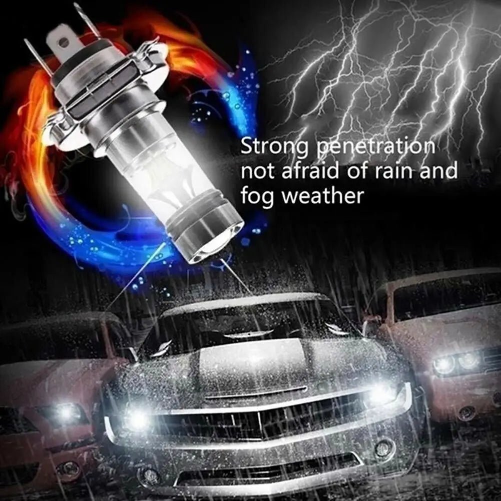 2Pcs Super Bright 100W H7 H4 LED Headlight