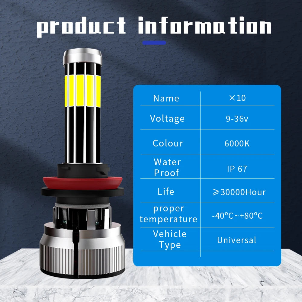 led hb4 9006 headlight lamp kit h7 led 360 super bright