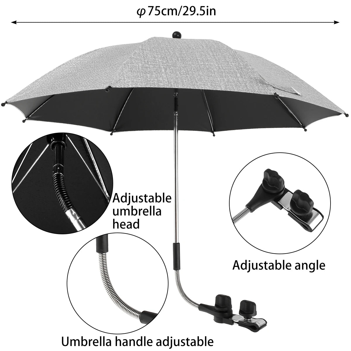 Beach Umbrella Adjustable Shade Umbrella Outdoor