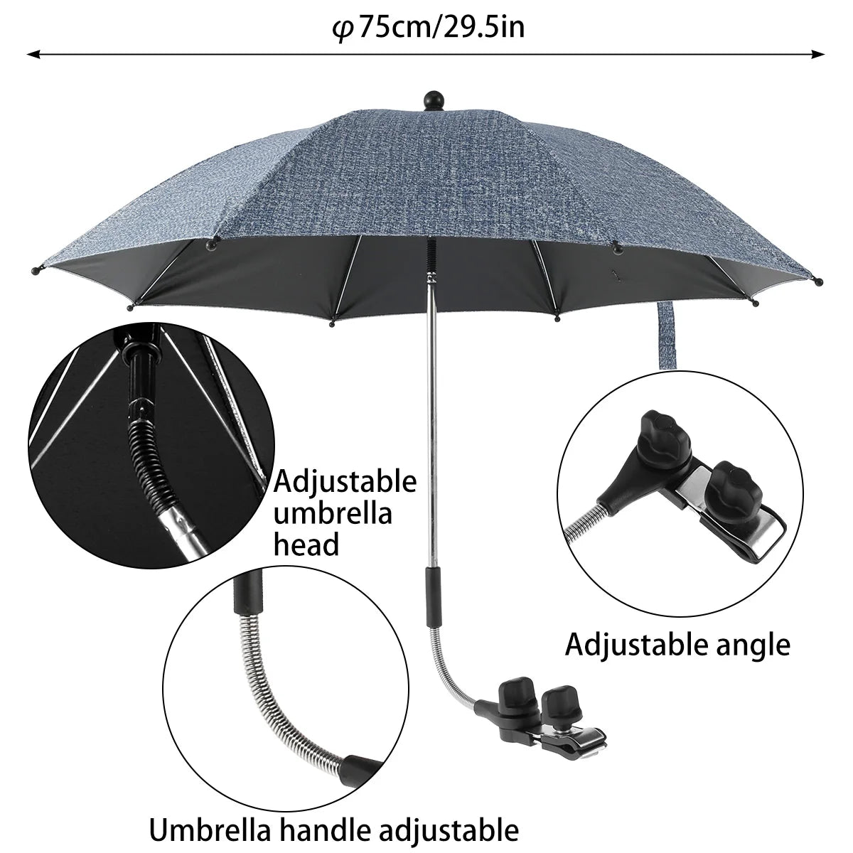 Beach Umbrella Adjustable Shade Umbrella Outdoor