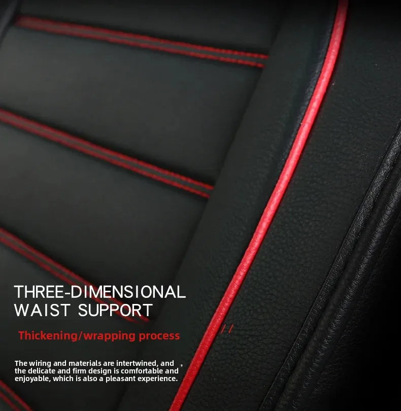 All Season Genuine Leather Full Coverage 5-Seater Car Seat Covers Summer Ready Universal Fit for Cars SUVs Trucks Premium Auto
