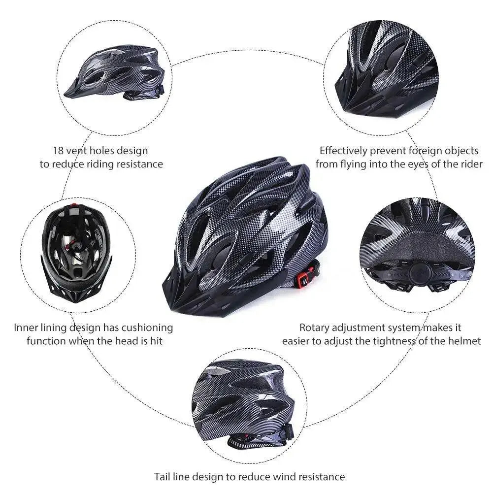 Fietshelm Comfort Voering Lichtgewicht Vezeltextuur Helm