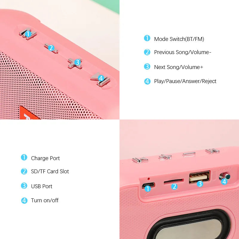 TG179 Portable Bluetooth Speakers Support USB TF