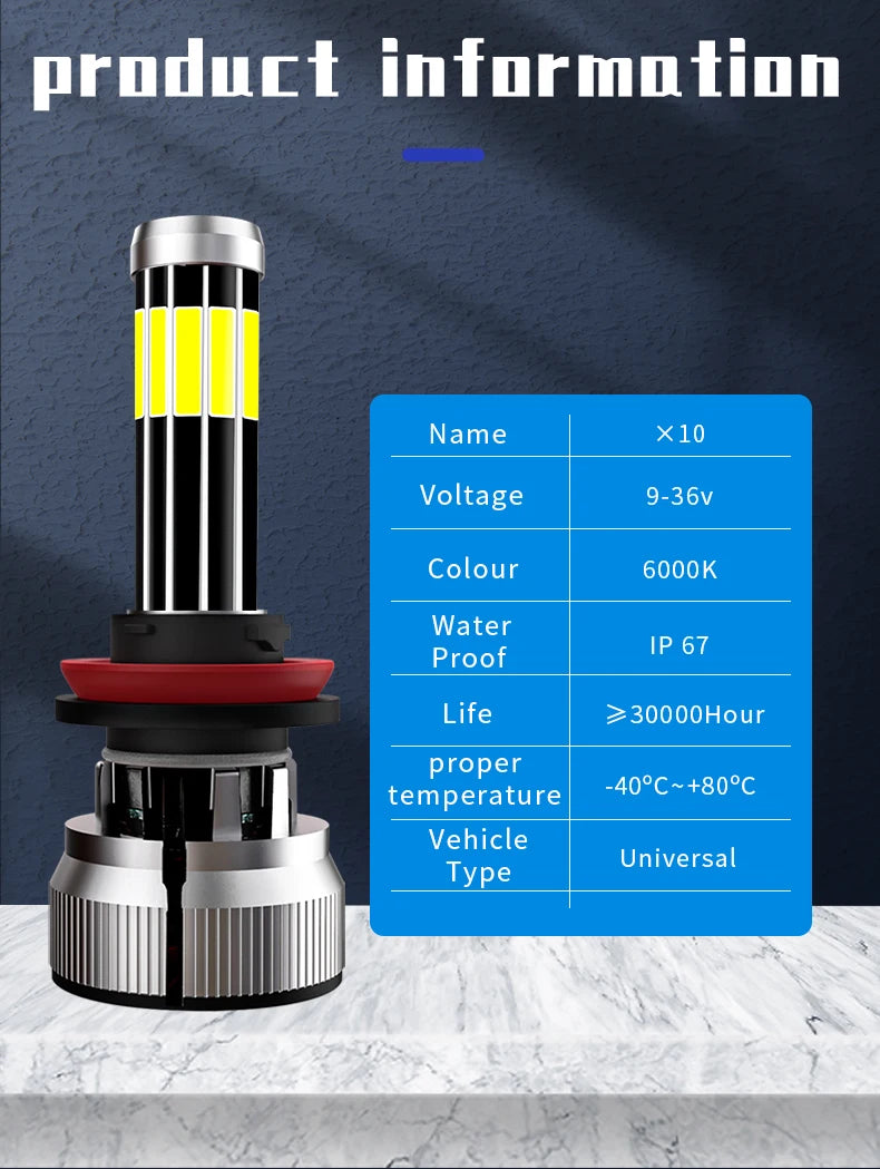 led hb4 9006 headlight lamp kit h7 led 360 super bright
