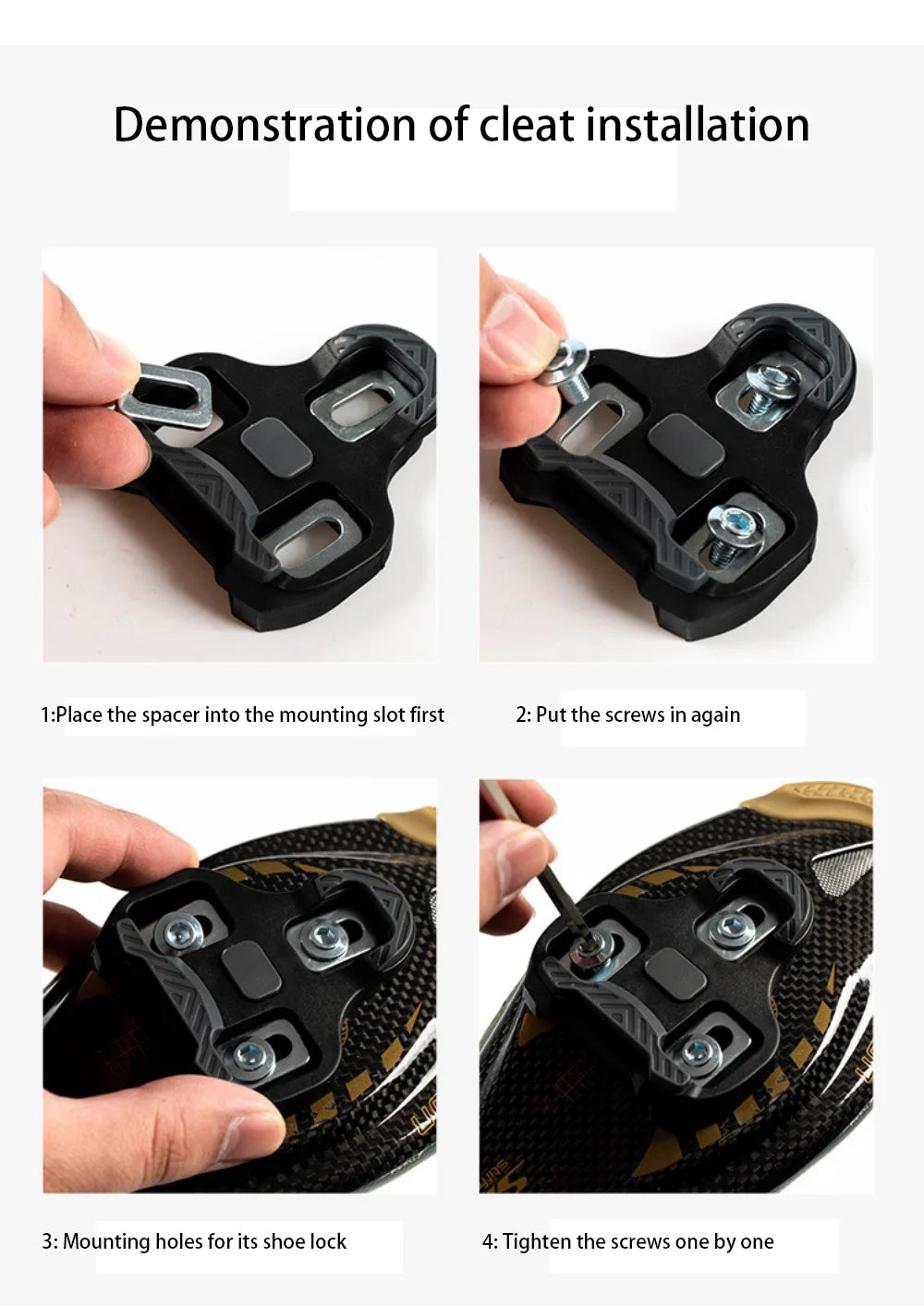 Fietsschoentjes Racefiets Zelfborgende Pedaalschoen Antislip