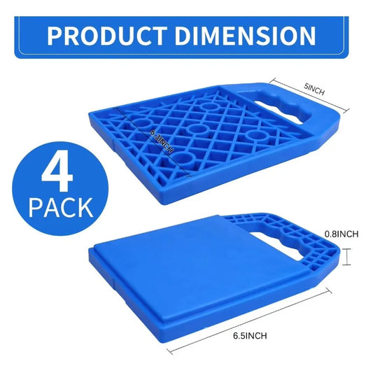 4 Pack Camper RV Leveling Stabilizer Jack Pads with Handle
