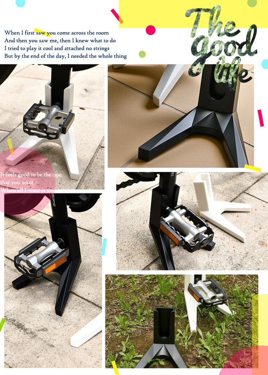Cycling Bike Stand, Sidestand Convenient Pedal Frame,