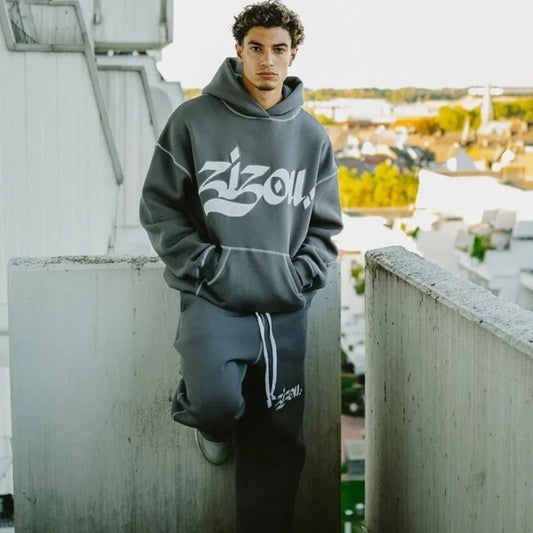 Hoodie Letter Print goth