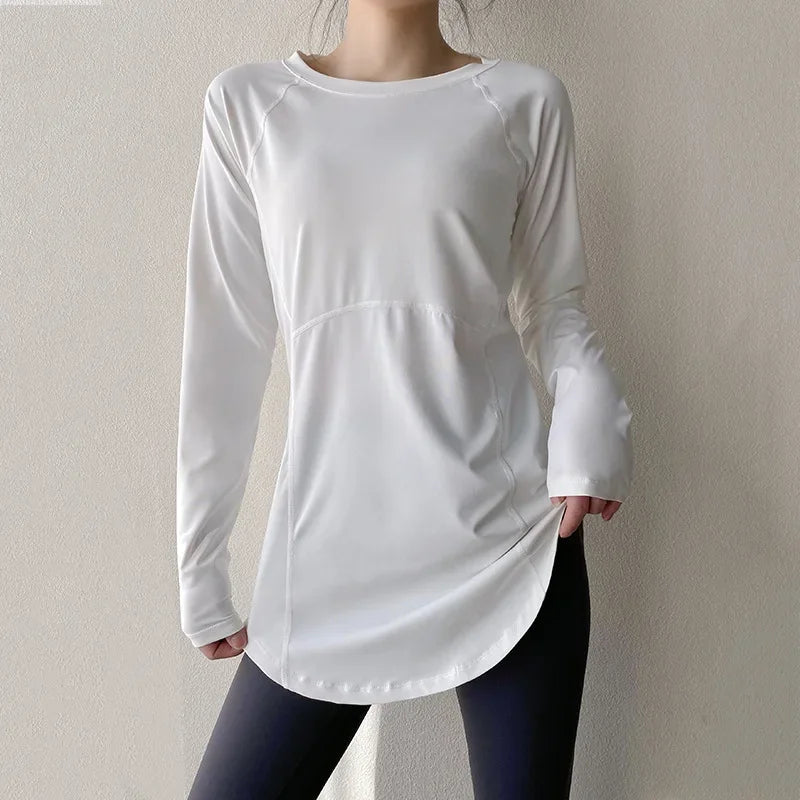 Yogakleding met lange mouwen voor dames  Sportkleding