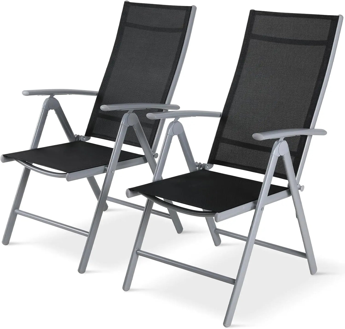 Homfa 2PC Balcony Chairs Set Garden Chairs Folding Chair 7-Way