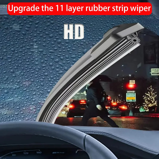 Ruitenwisserblad voor auto voorruit, nieuw, 11-laags rubberen strip,