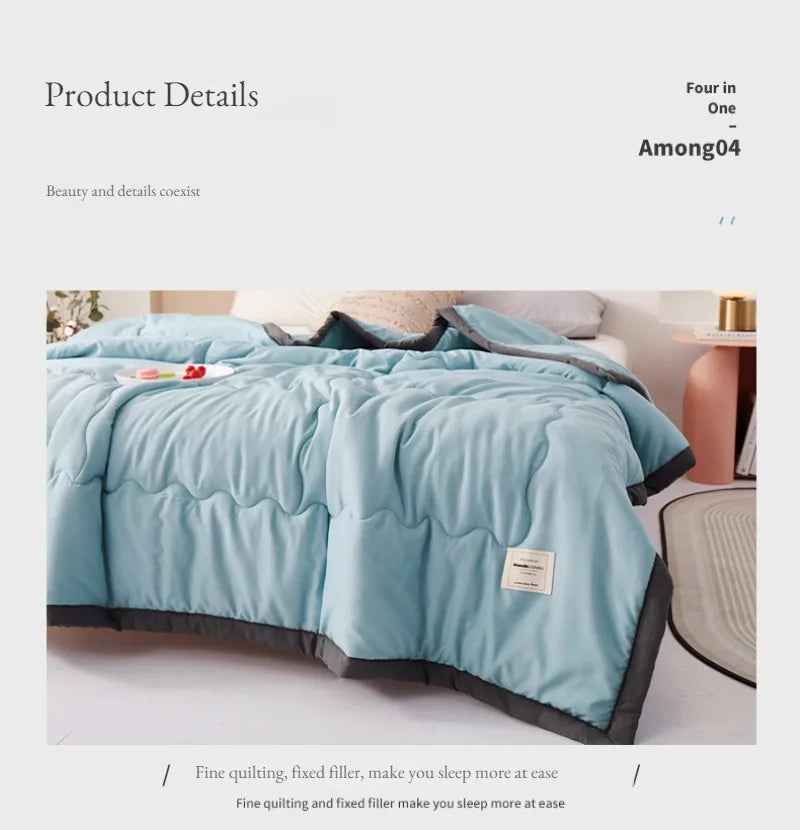 Washed Cotton Duvet Comforter, Soft Air Conditioning Quilt,