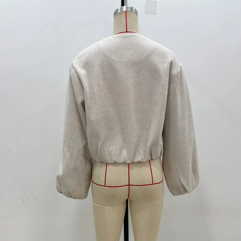 MUJER 2025 Fleece Bomber Jackets for Women