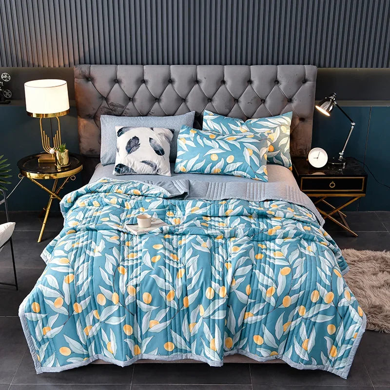 Duvet for Summer Double Bed Linen Quilted Bedspread 150X200